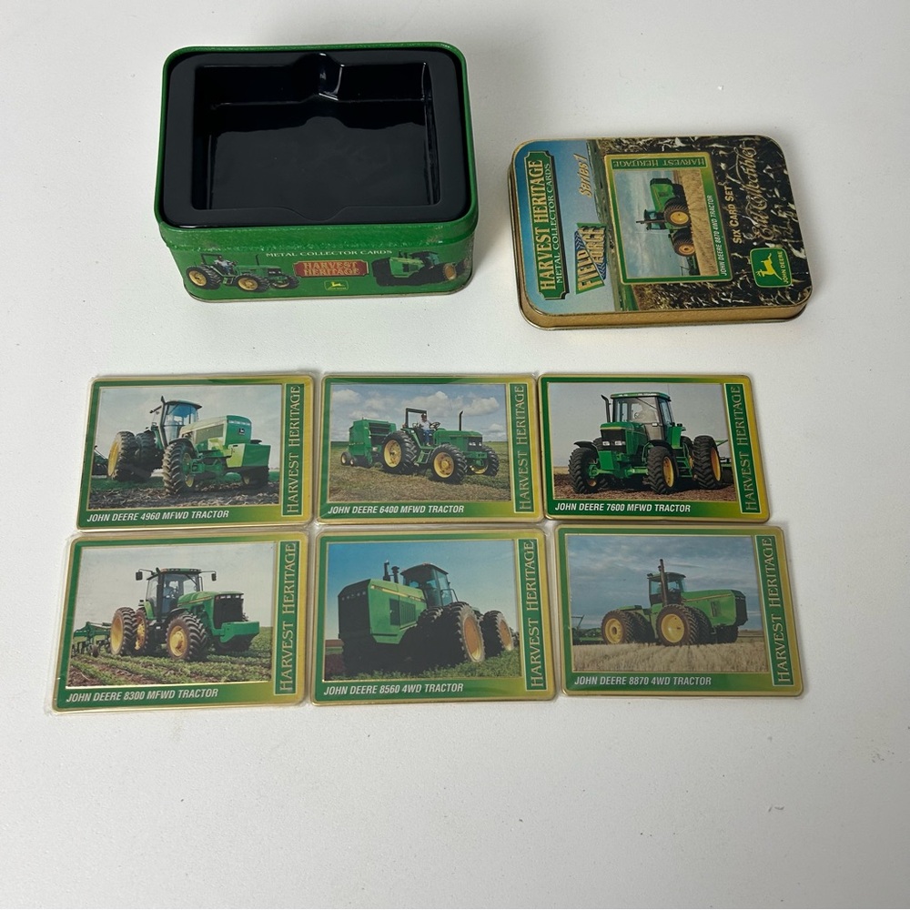 John Deere “Series1 – Harvest Heritage“ Metal Collector Cards Set of 6, Tractors